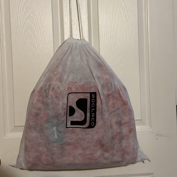 Soprano Ladies Pebble Leather Purse Handbag Satchel Burnt Orange and Dust Bag - Picture 10 of 15